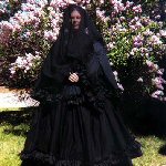 woman in mourning clothes