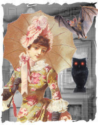 ghost with parasol