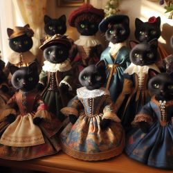 historic black cat dolls