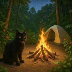 cat camping