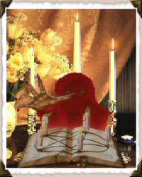 silver candleholders