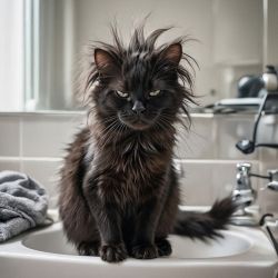 cat with messed up fur