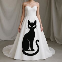 cat bridal dress