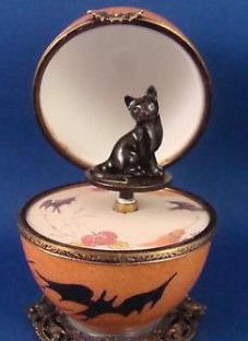 cat inside a collectible egg