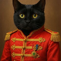cat in Sgt. Pepper uniform