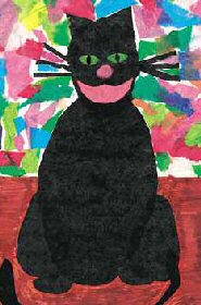 painting of cat