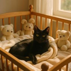 cat in crib