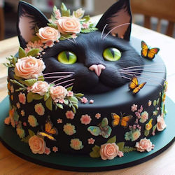 cat shaped cake
