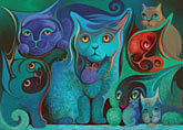 painting of cats