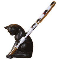 cat with pen