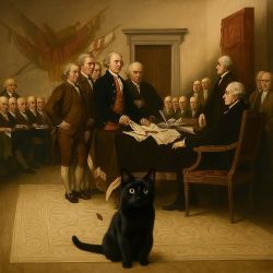 cat at signing of Declaration