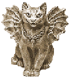 dragon-like cat statue