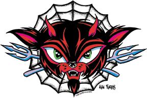 devil cat in web