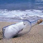 bottle on a beach
