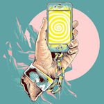 chained hand holding phone