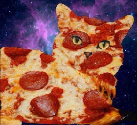 cat-shaped pizza