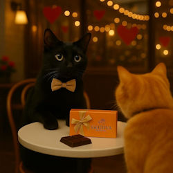 cat on blind date