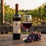 wine bottle and glass